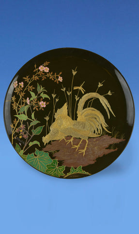 Worcester Glazed Earthenware Aesthetic Movement Plaque c1875 Decorated by Albert Hill