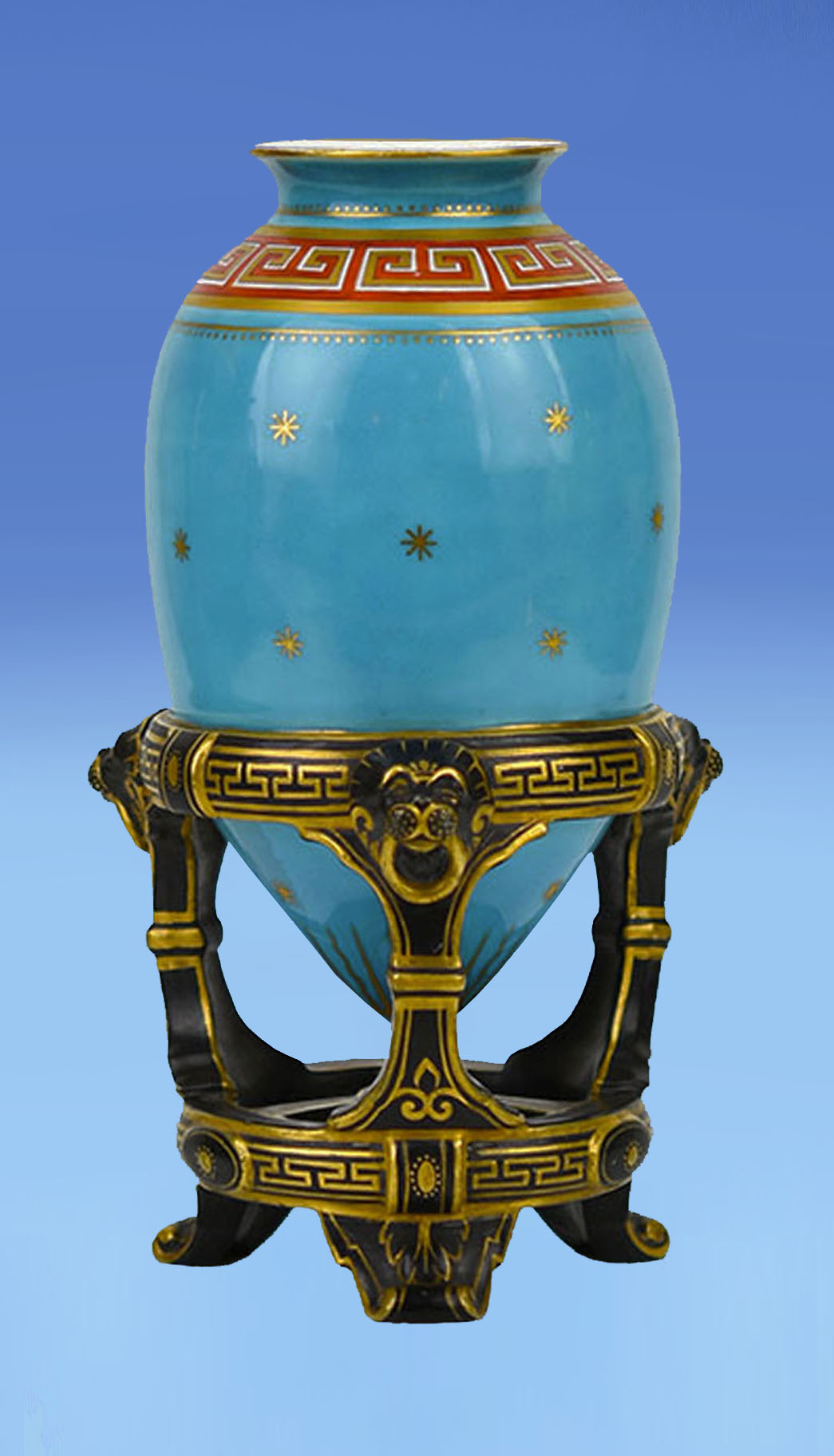 Minton Porcelain Vase designed by Christopher Dresser, London International Exhibition 1862