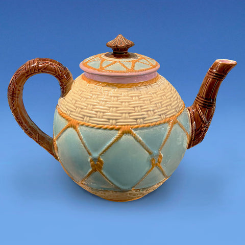 Rare Brownfield Majolica Teapot c.1875