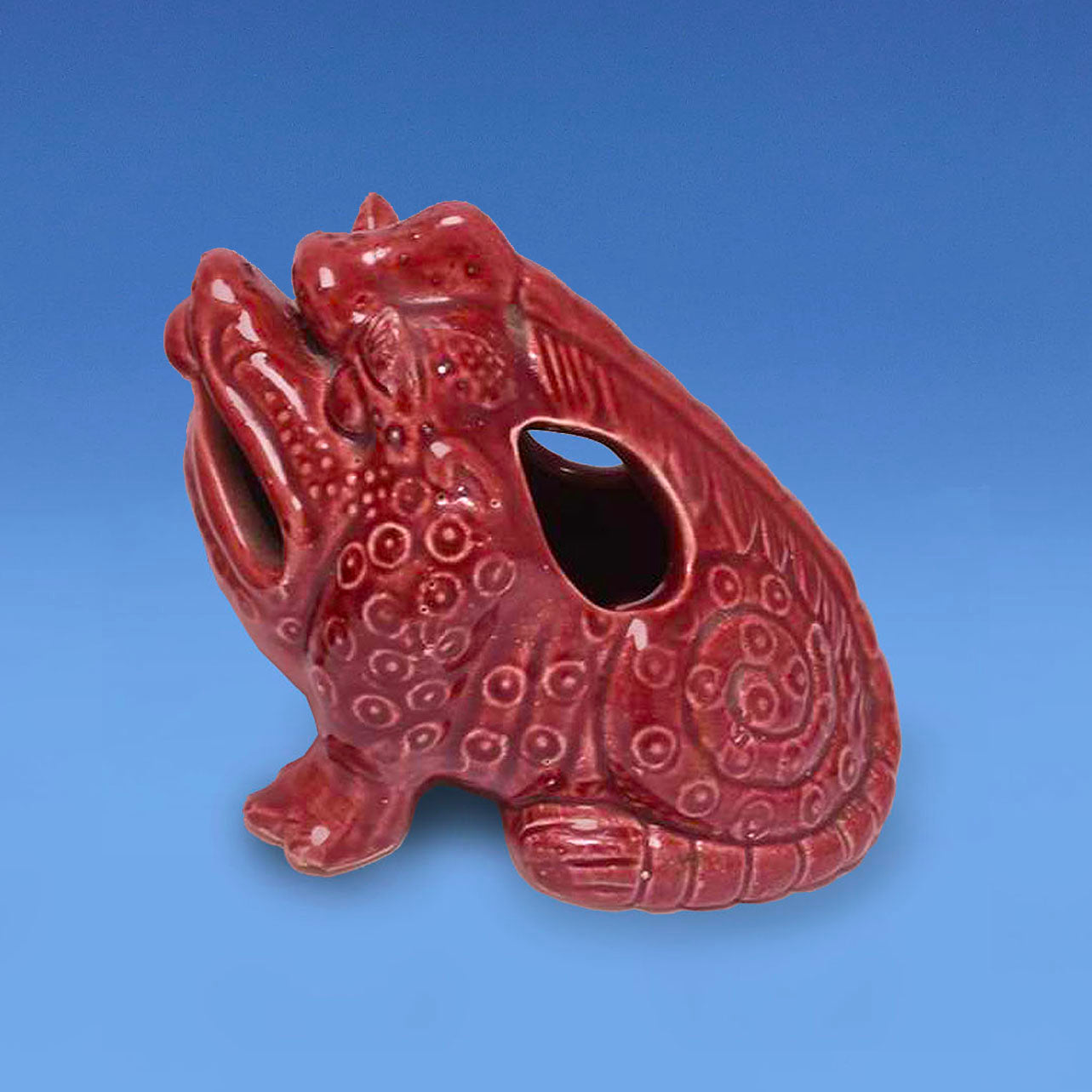 Art Pottery Grotesque Spoon Warmer c.1880 probably Wardle & Co.