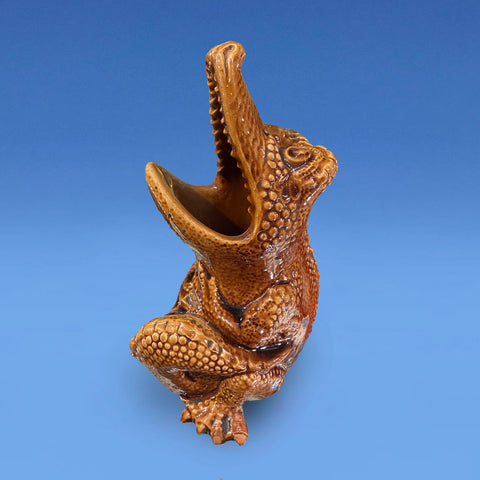 Rare Burmantofts  Whimsical Spoon Warmer c.1880