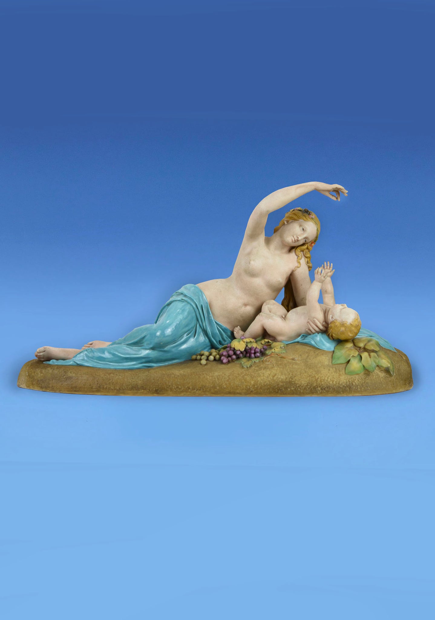 Copeland Glazed Parian Ware 'Ino & The Infant Bacchus' c.1851, Sculptor J.H. Foley