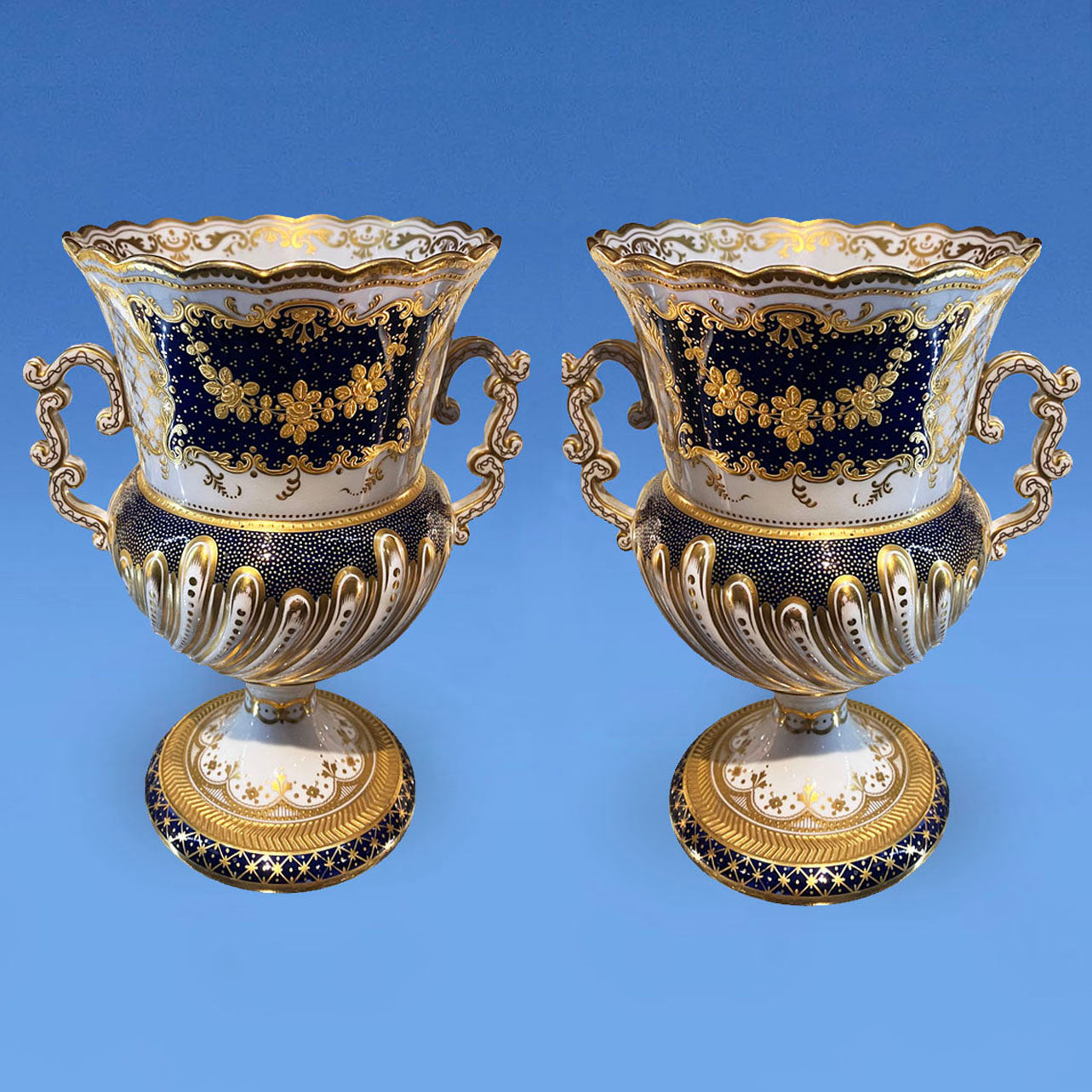 An Elaborate Pair of Copeland Porcelain Vases c.1890