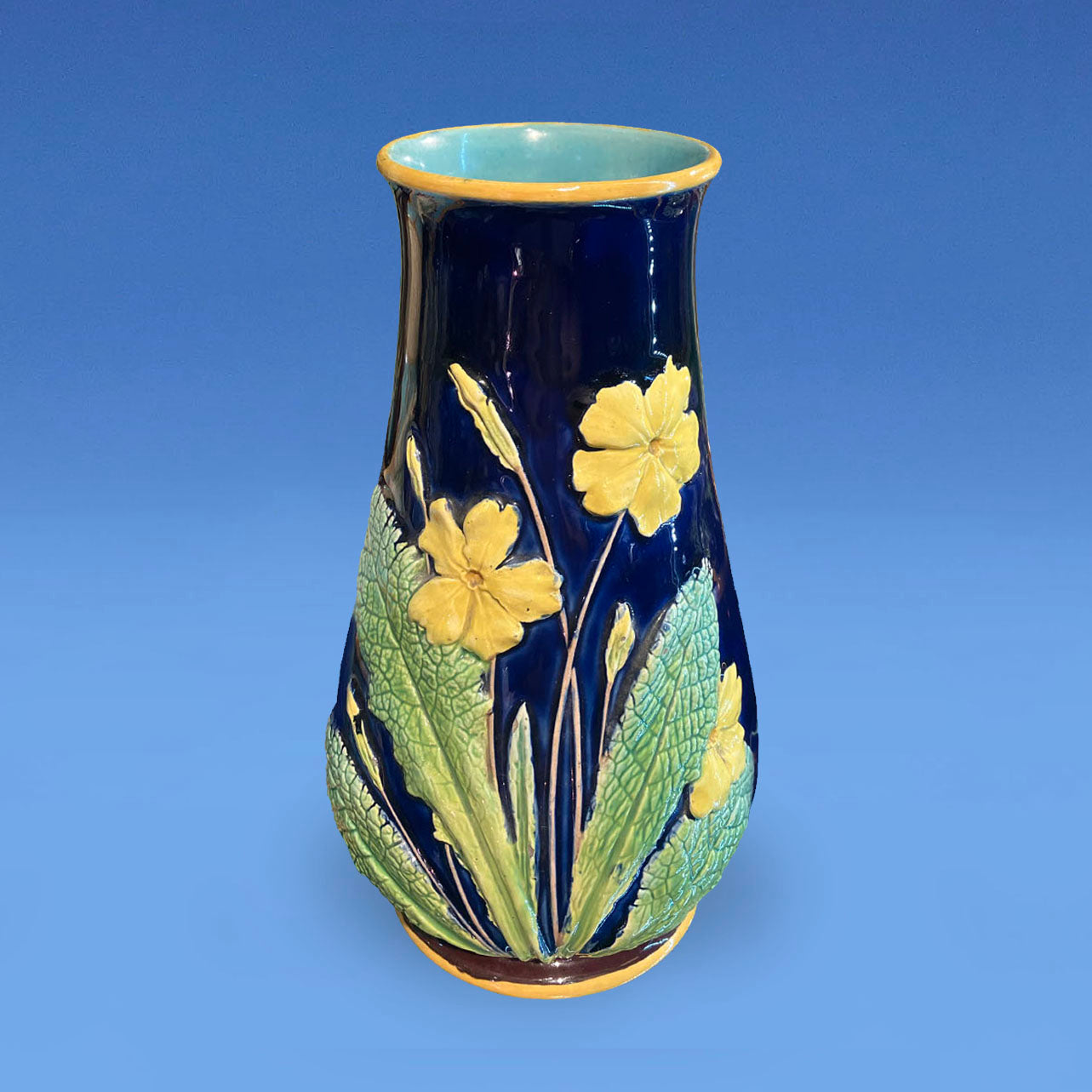Copeland Majolica Primrose Vase c.1875