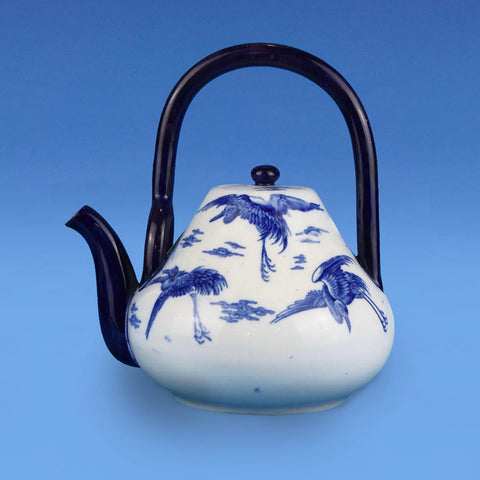 Mintons Aesthetic Movement 'Stork' Pattern Teapot c.1873 Designed by Christopher Dresser