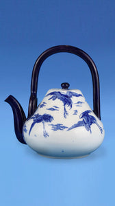 Mintons Aesthetic Movement 'Stork' Pattern Teapot c.1873 Designed by Christopher Dresser