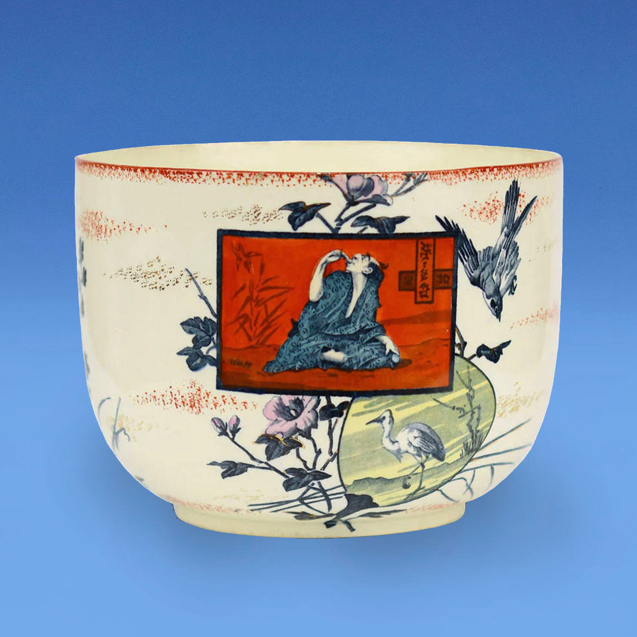 Keller et Guerin Aesthetic Movement Transferware Planter c.1880 (French)