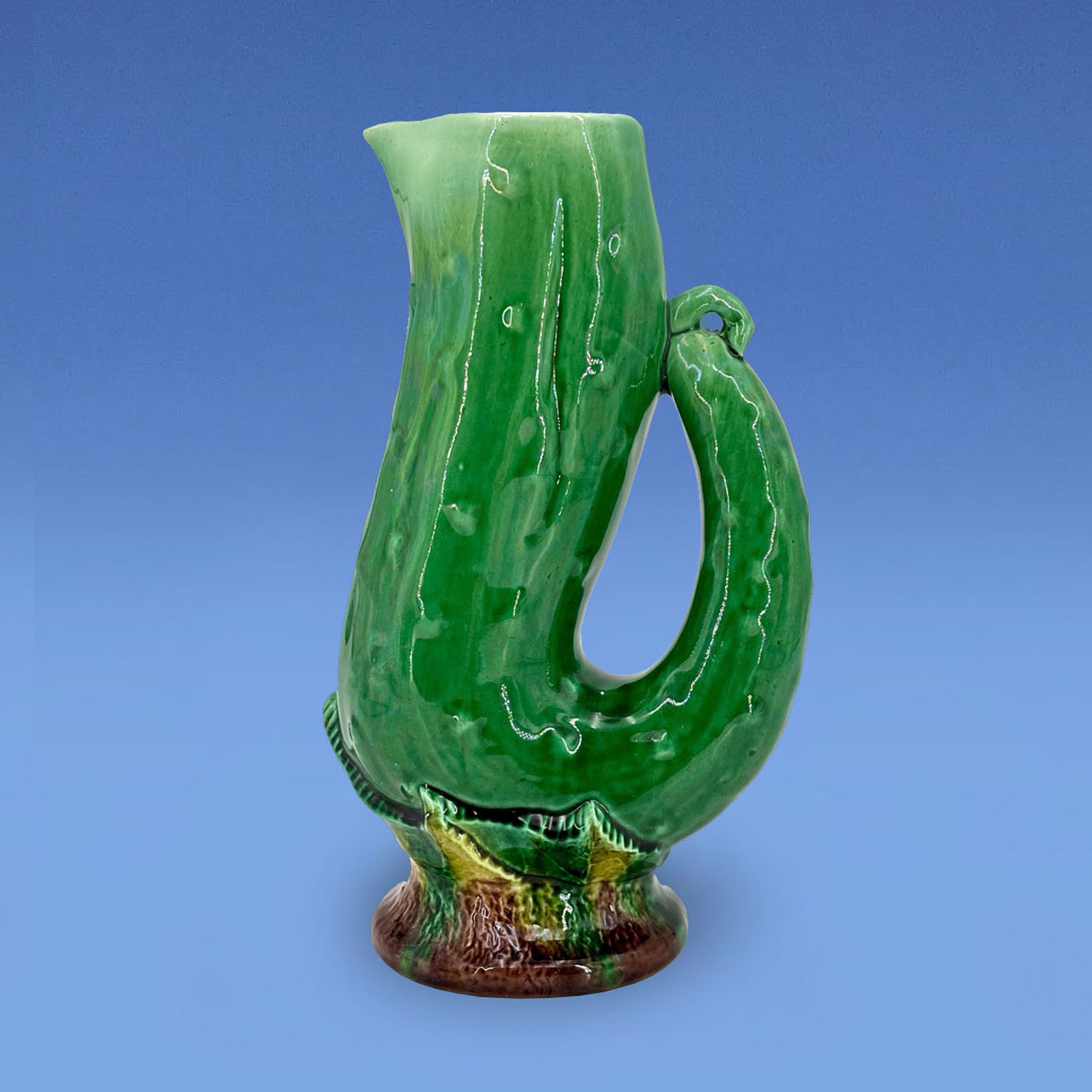 Adams & Bromley Majolica Cucumber Jug c.1875