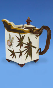 Royal Worcester Porcelain Aesthetic Movement Teapot Pot and Cover c.1875 designed by James Hadley