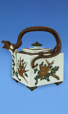 Royal Worcester Porcelain Aesthetic Movement Teapot c.1875 Designed by James Hadley
