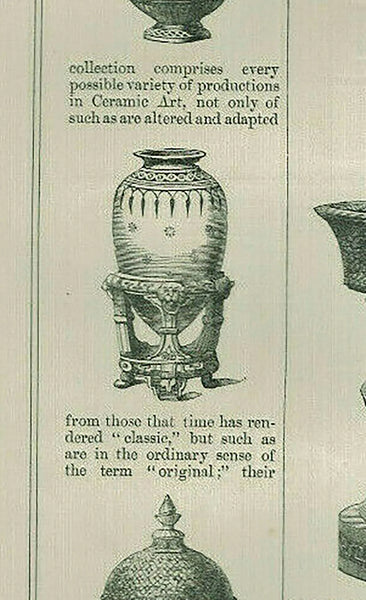 Minton Porcelain Vase designed by Christopher Dresser, London International Exhibition 1862
