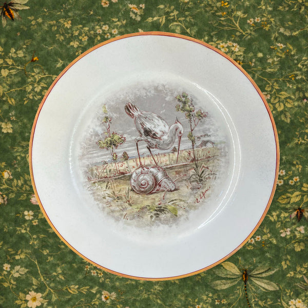 Rare Wedgwood 'Fanstasy' Cabinet Plate c.1870 painted by Emile Lessore