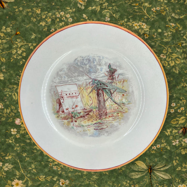 Rare Wedgwood 'Fanstasy' Cabinet Plate c.1870 painted by Emile Lessore