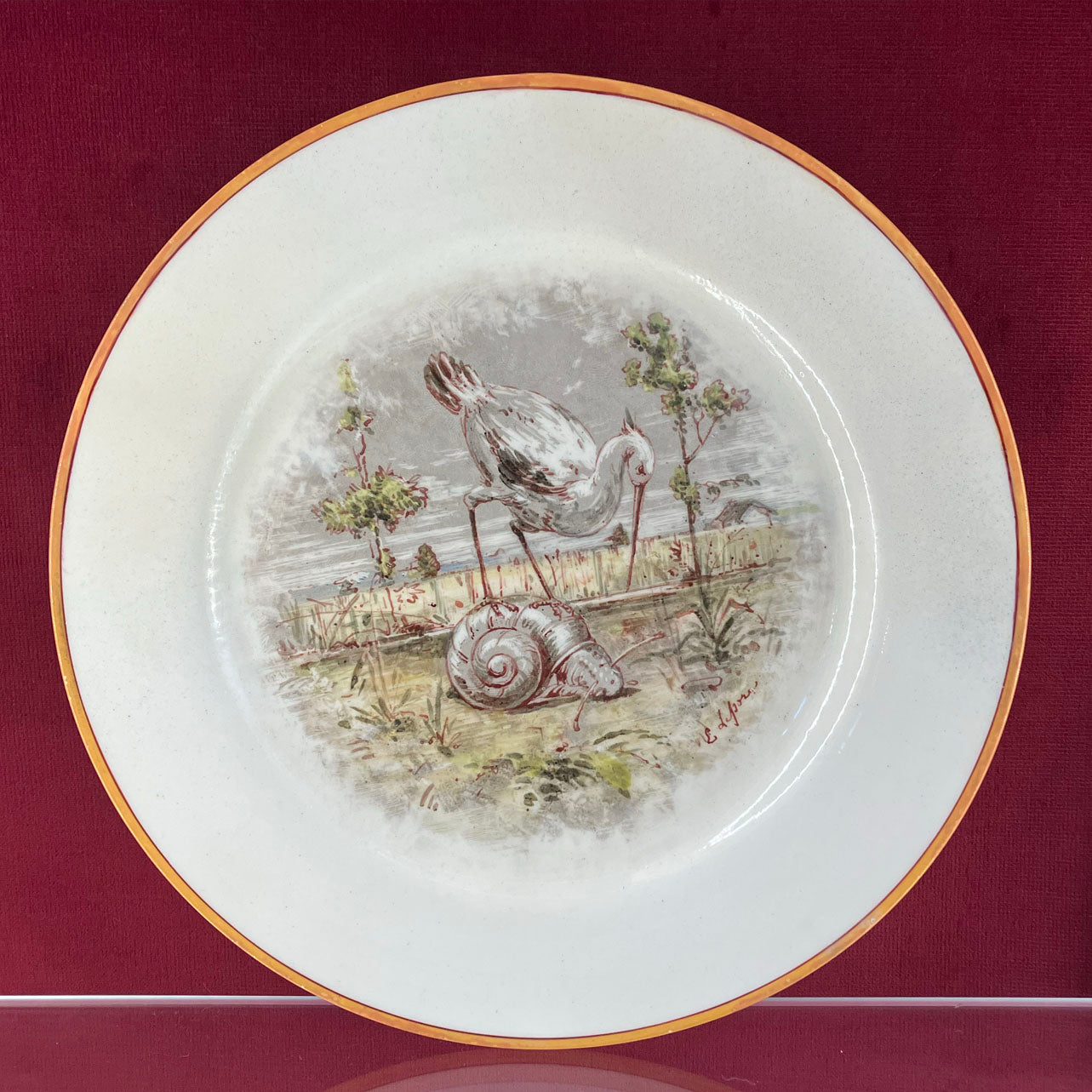 Rare Wedgwood 'Fanstasy' Cabinet Plate c.1870 painted by Emile Lessore