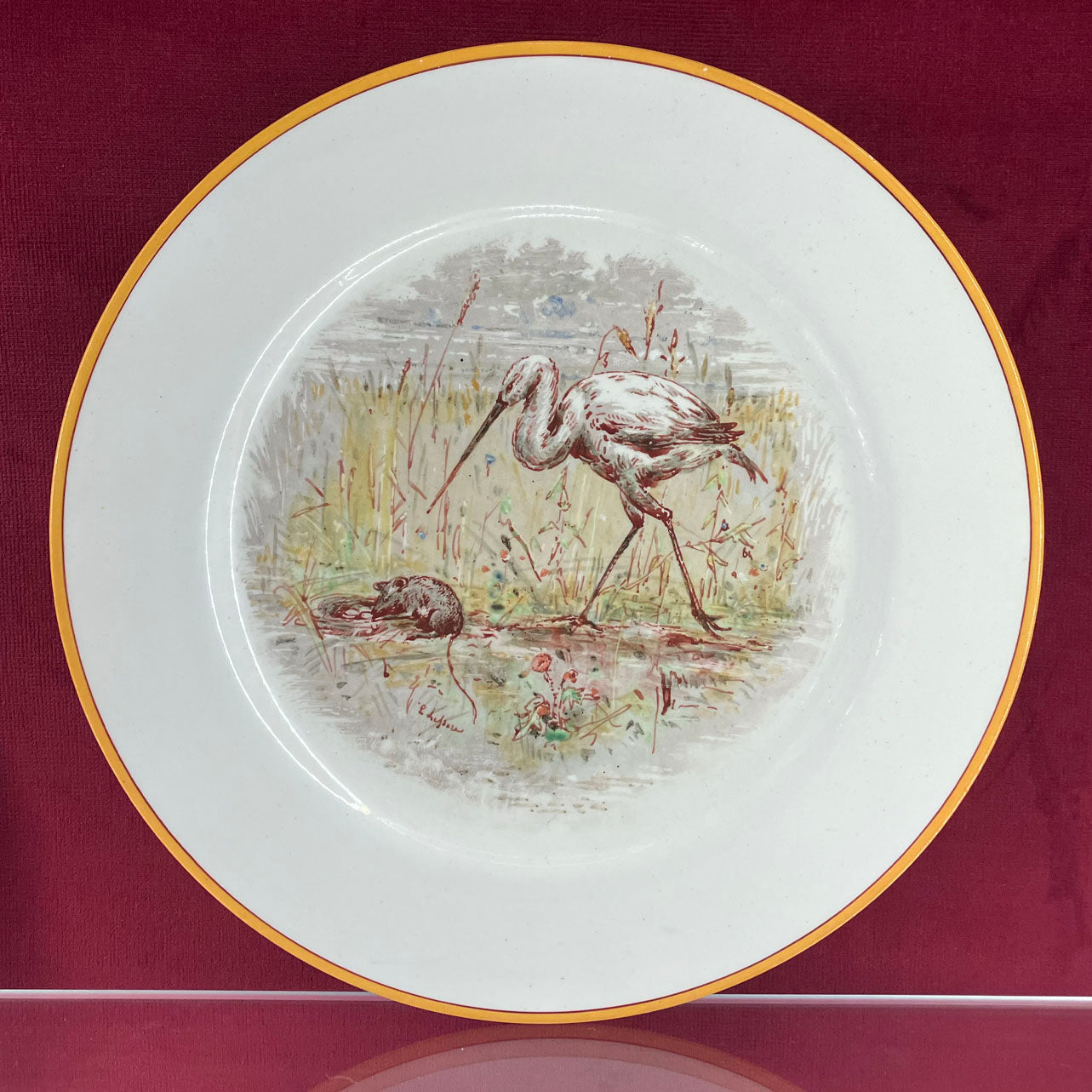 Rare Wedgwood 'Fanstasy' Cabinet Plate c.1870 painted by Emile Lessore