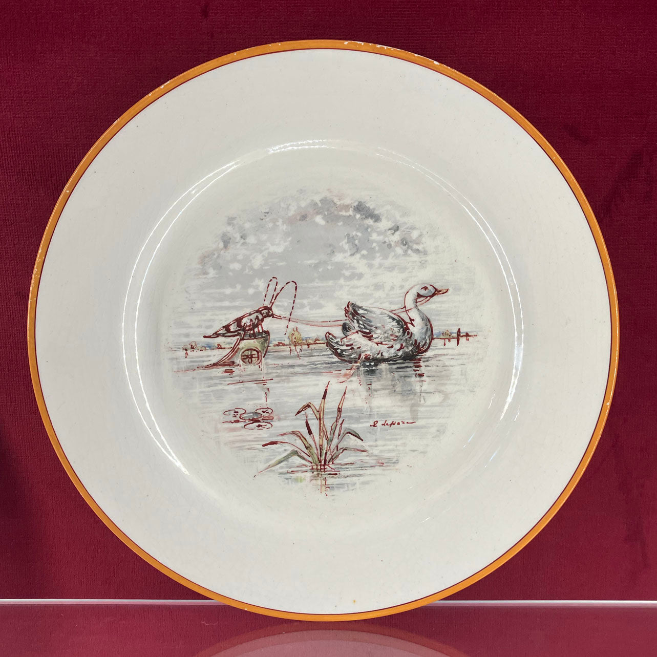 Rare Wedgwood 'Fanstasy' Cabinet Plate c.1870 painted by Emile Lessore