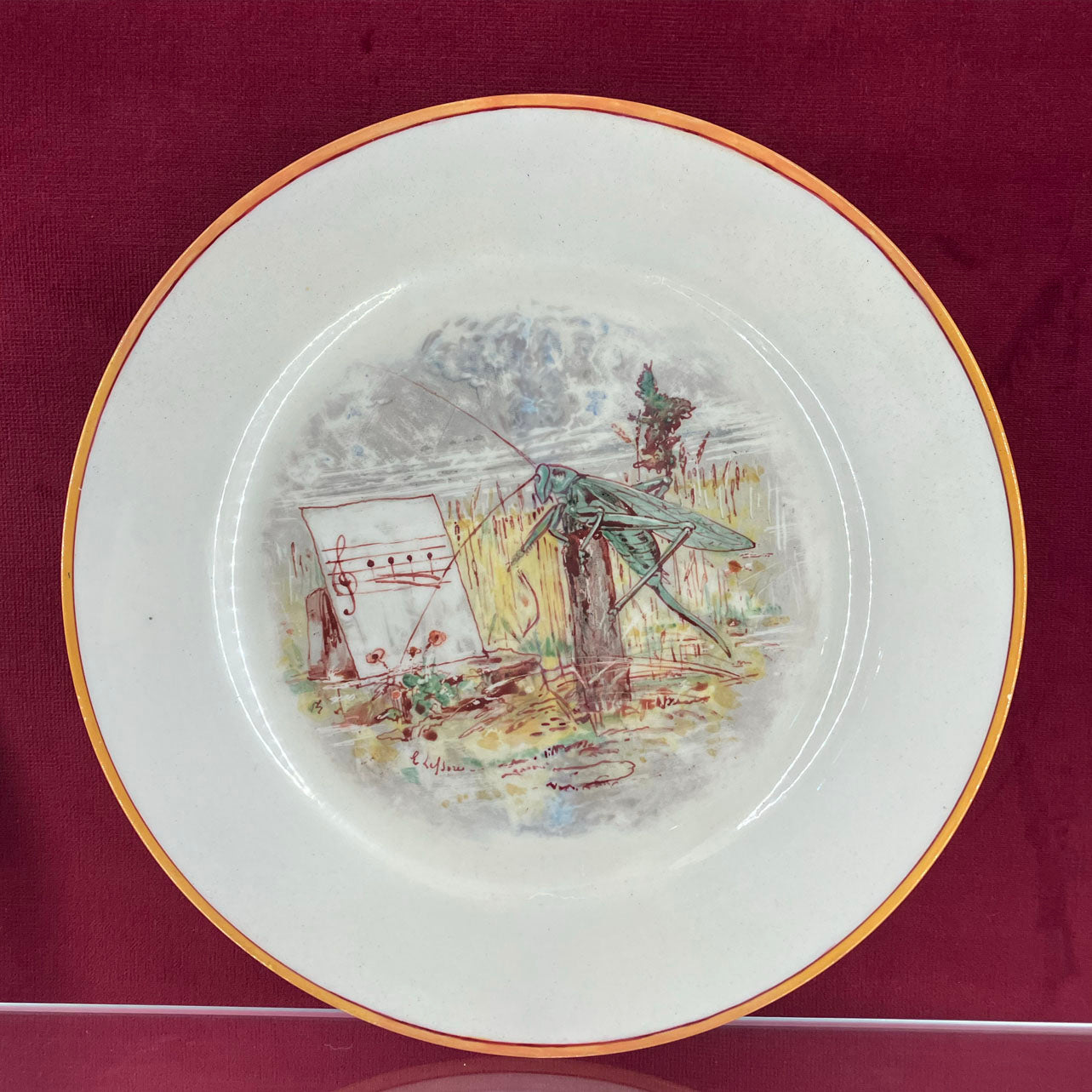 Rare Wedgwood 'Fanstasy' Cabinet Plate c.1870 painted by Emile Lessore