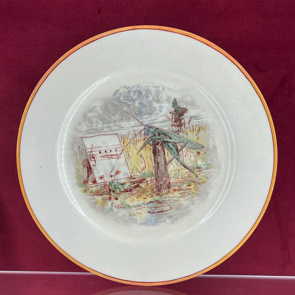 Rare Wedgwood 'Fanstasy' Cabinet Plate c.1870 painted by Emile Lessore