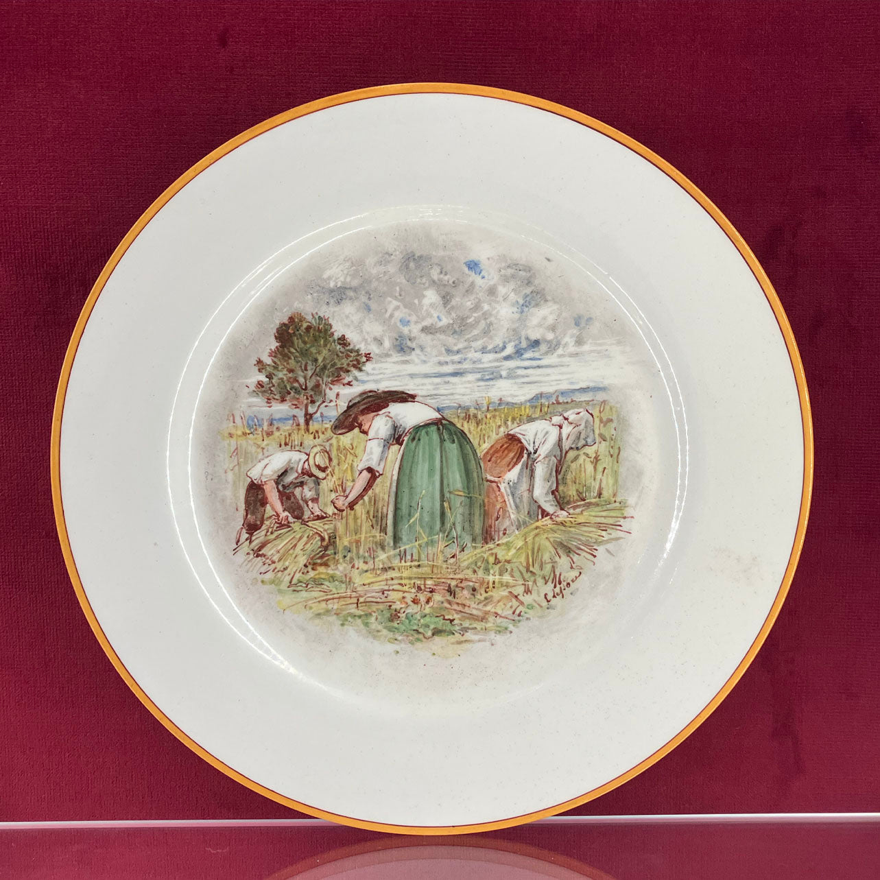 Rare Wedgwood Cabinet Plate c.1870 painted by Emile Lessore