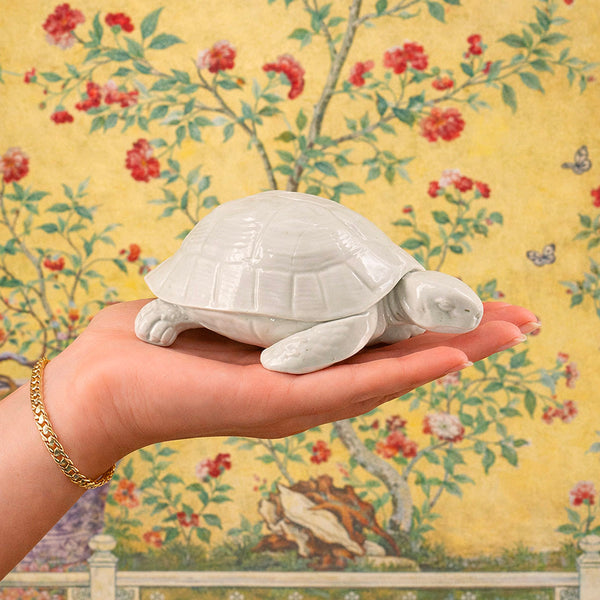 Rare Minton Salt-Glazed Model of a Tortoise c.1900