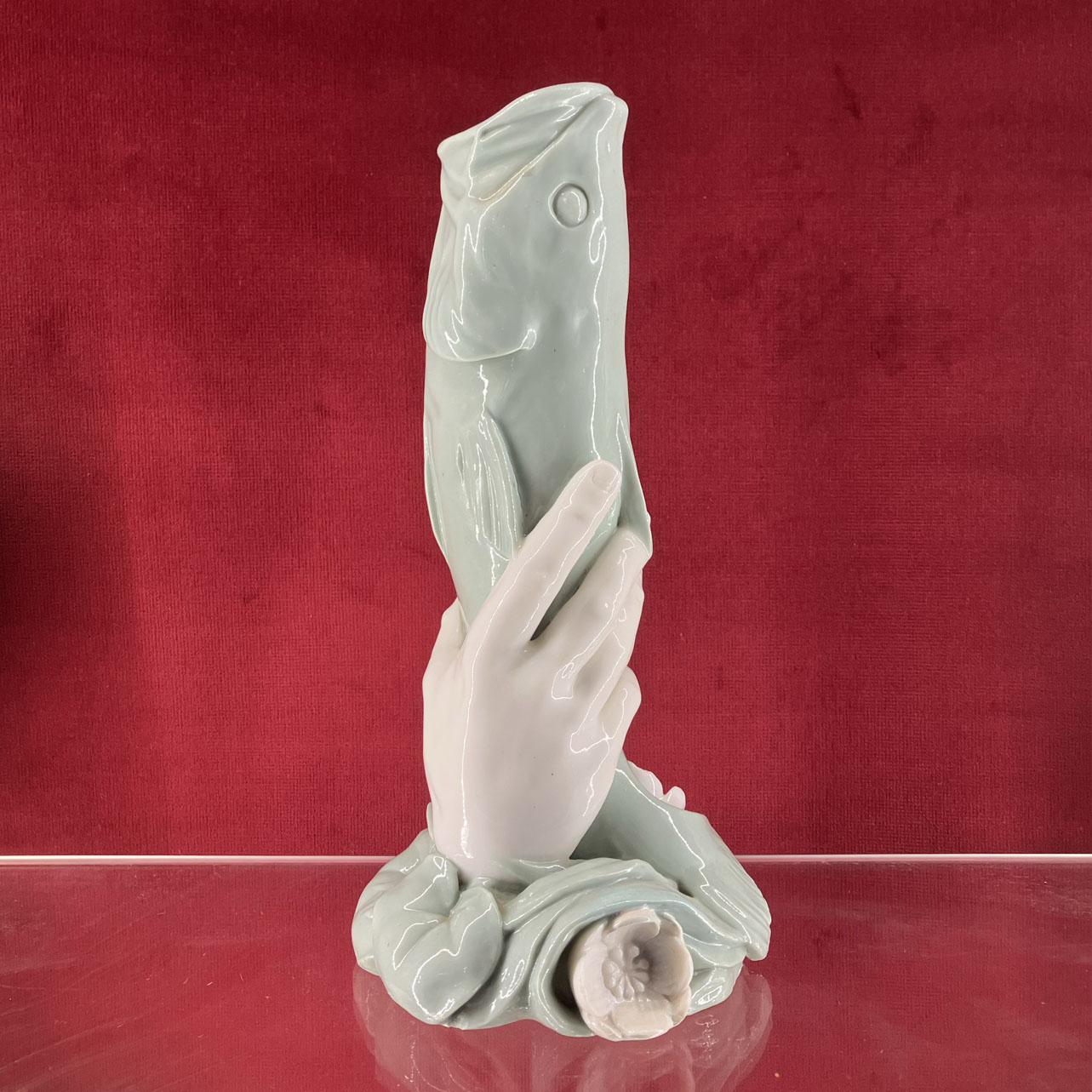 Minton Glazed Parian Vase c.1870