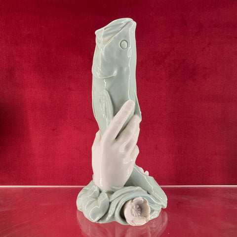 Minton Glazed Parian Vase c.1870