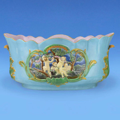 Large Minton Majolica 'Rococo' Jardiniere c.1870