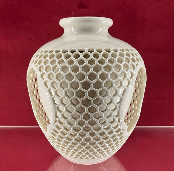 Royal Worcester Blanc de Chine Double Walled Vase c.1890