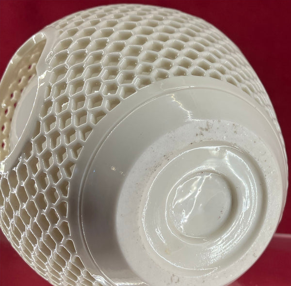 Royal Worcester Blanc de Chine Double Walled Vase c.1890