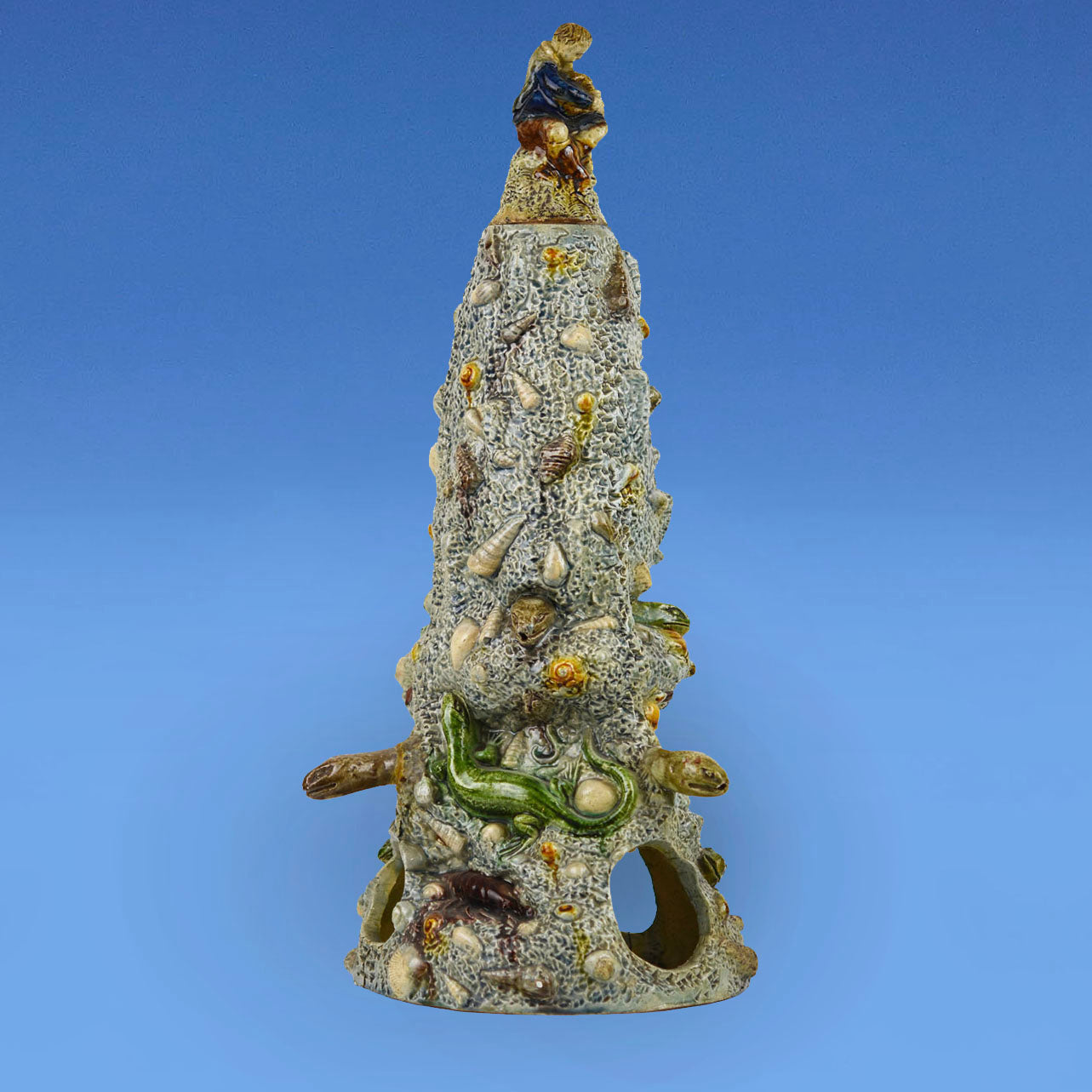 Early 17th Century School of Palissy Stoneware Table Fountain c.1600