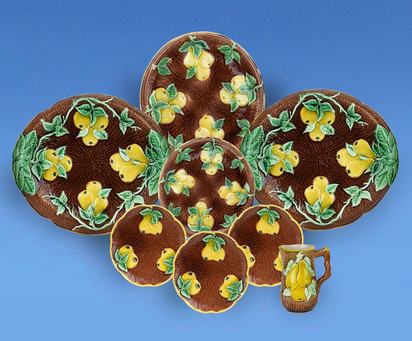 Adams & Bromley Majolica  Apple & Pears Pattern Side Plate c.1875