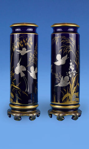 Pair of Pinder Bourne Aesthetic Movement Vases c.1873
