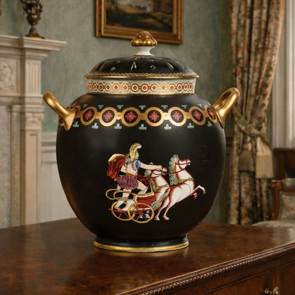 F&R Pratt & Company Glazed Earthenware Neoclassical Potpourri c.1860. Very rare