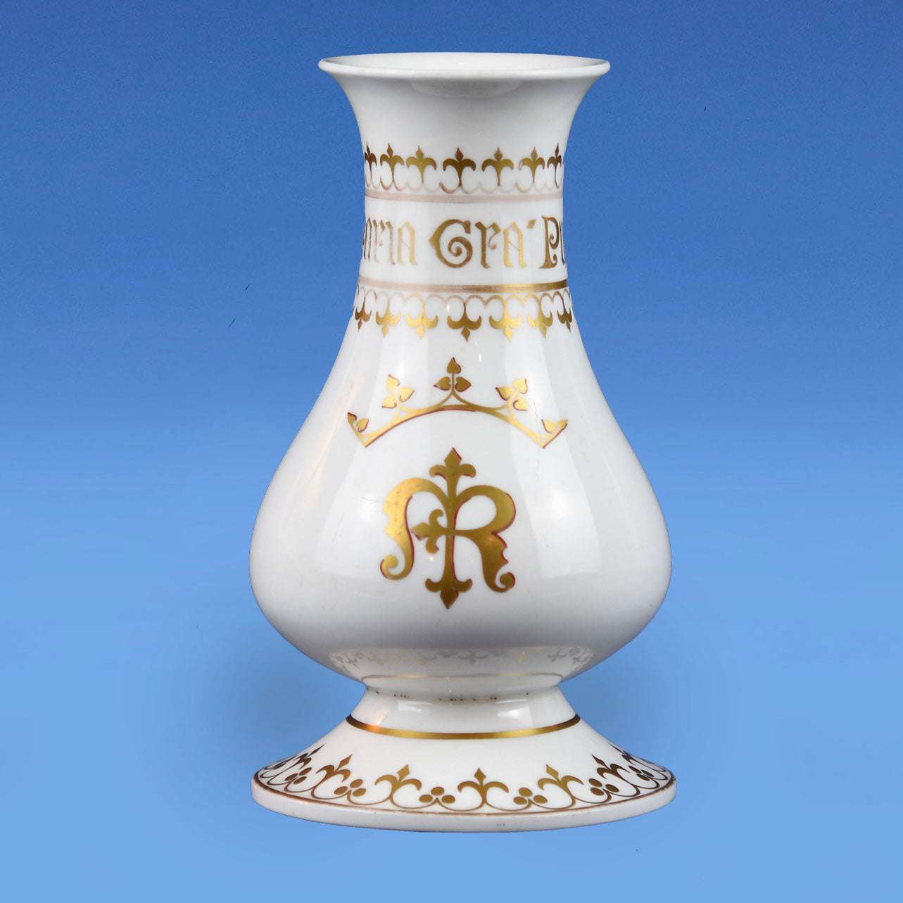 Gothic Porcelain Altar Vase c.1880 Designed By A.W.N. Pugin