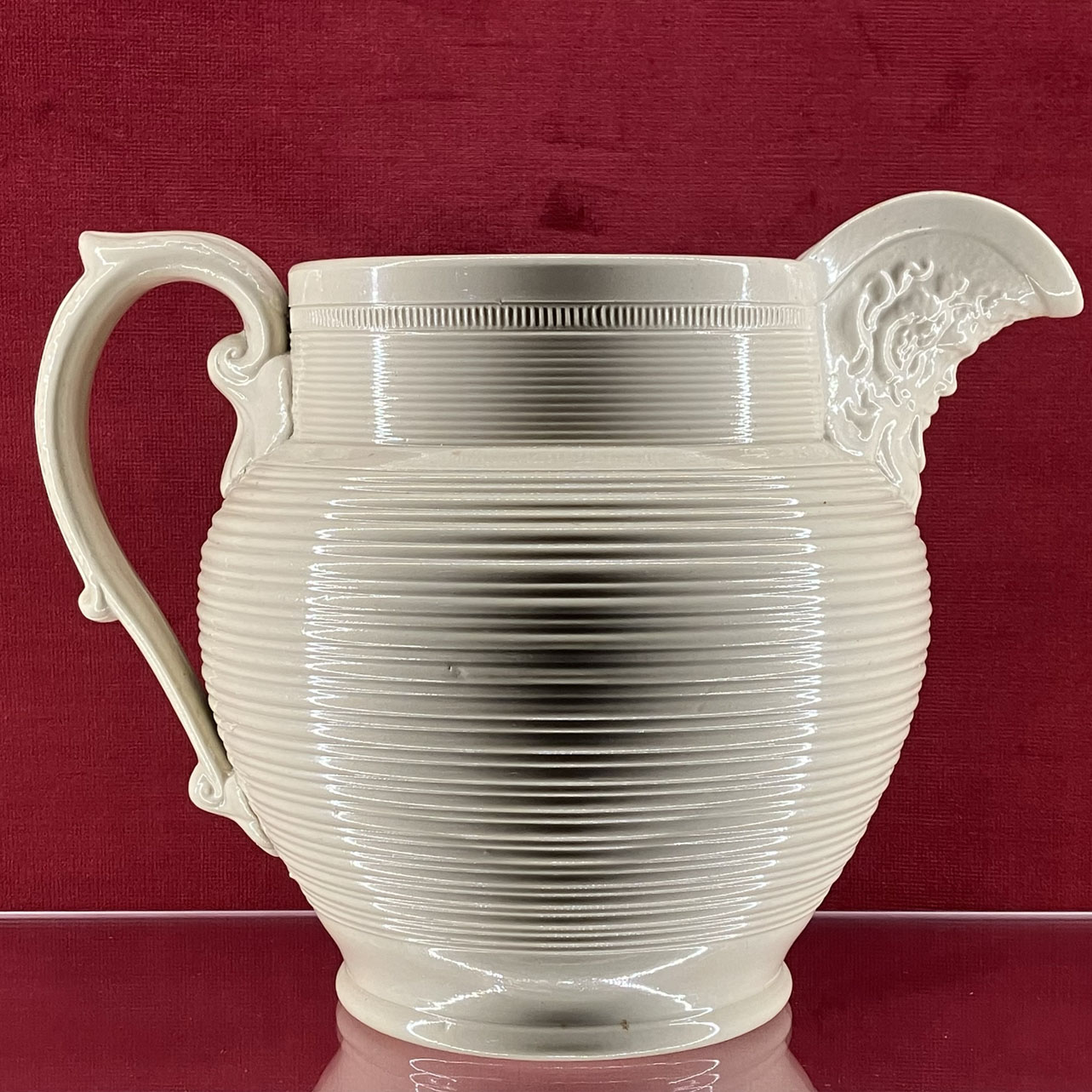 William Ridgway & Co.  Engine Turned Stoneware Jug c.1850