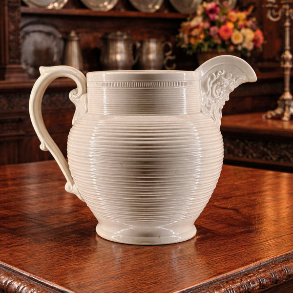William Ridgway & Co.  Engine Turned Stoneware Jug c.1850
