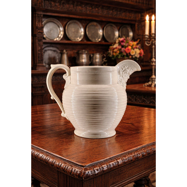 William Ridgway & Co.  Engine Turned Stoneware Jug c.1850