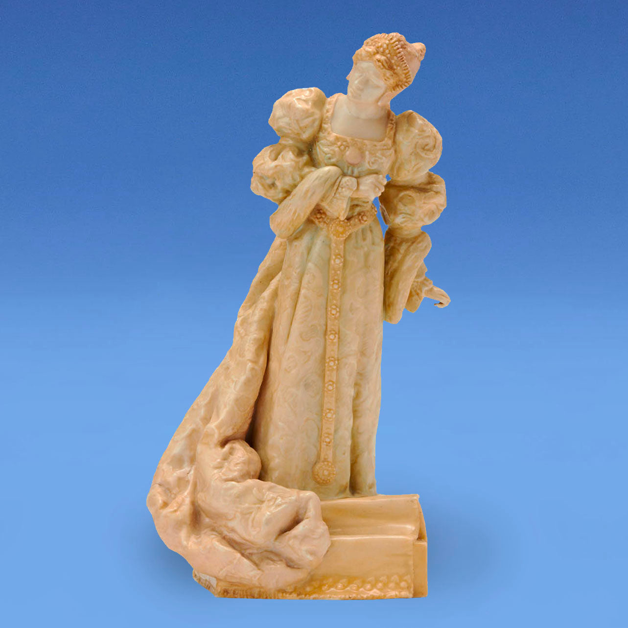 Rare Doulton Vellum Porcelain Figure of Ellen Terry c.1919 designed by Charles Noke