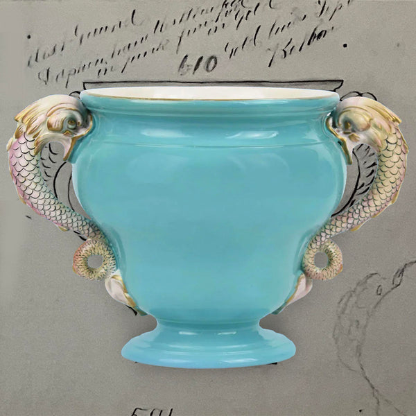 Wedgwood Glazed Earthenware Vase Designed by Christopher Dresser c.1866
