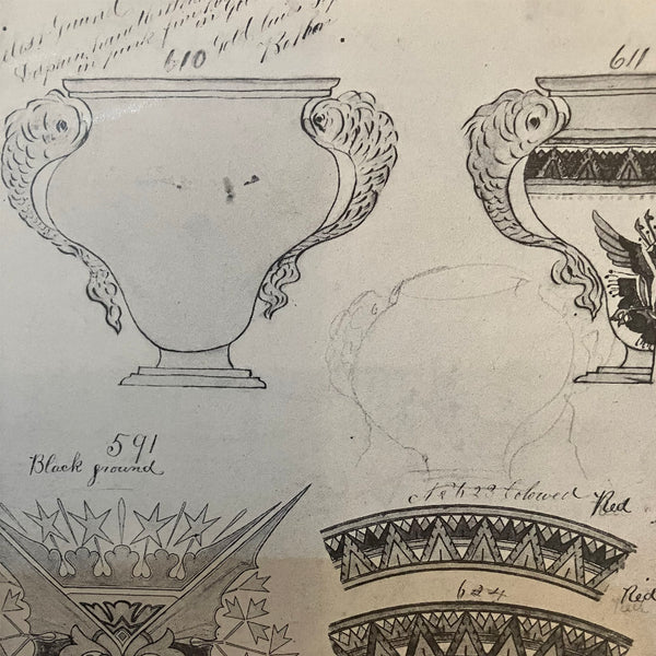 Wedgwood Glazed Earthenware Vase Designed by Christopher Dresser c.1866