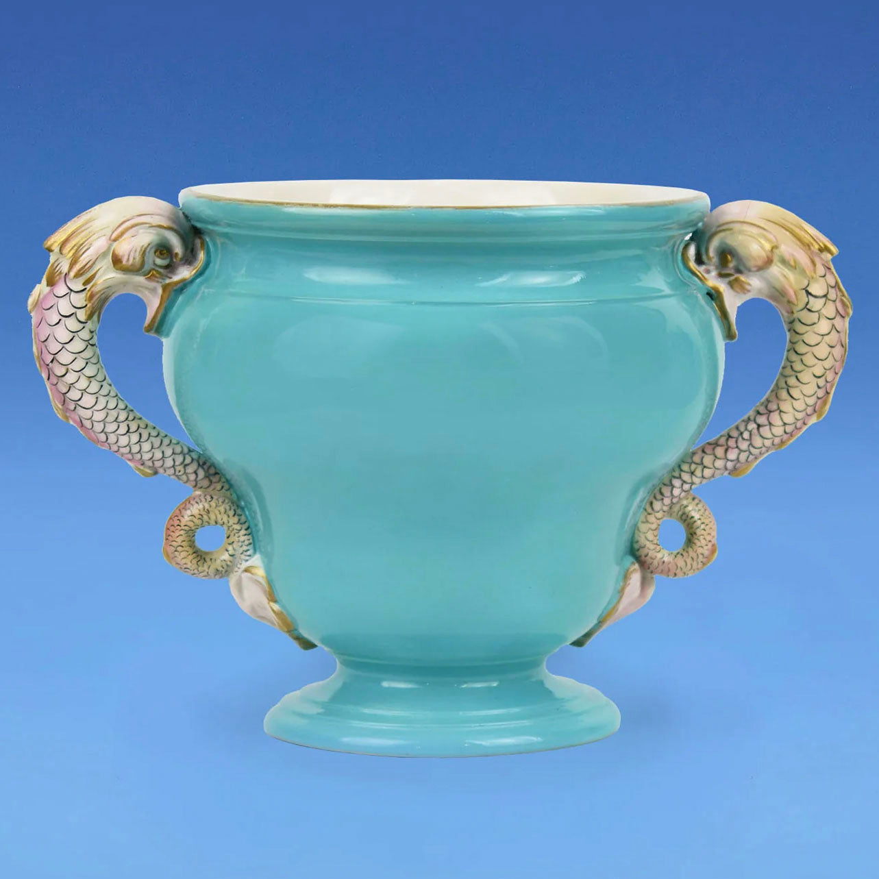 Wedgwood Glazed Earthenware Vase Designed by Christopher Dresser c.1866