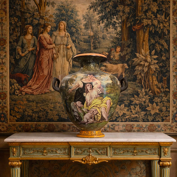 Rare, Large Wedgwood Vase c.1865 Painted by Emille Lessore