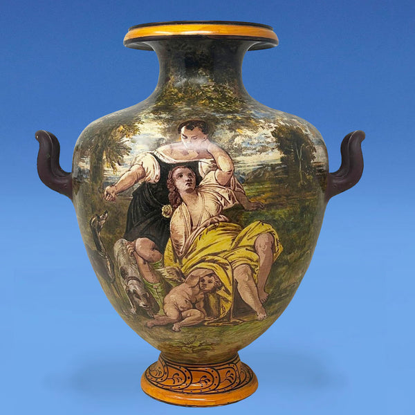 Rare, Large Wedgwood Vase c.1865 Painted by Emille Lessore