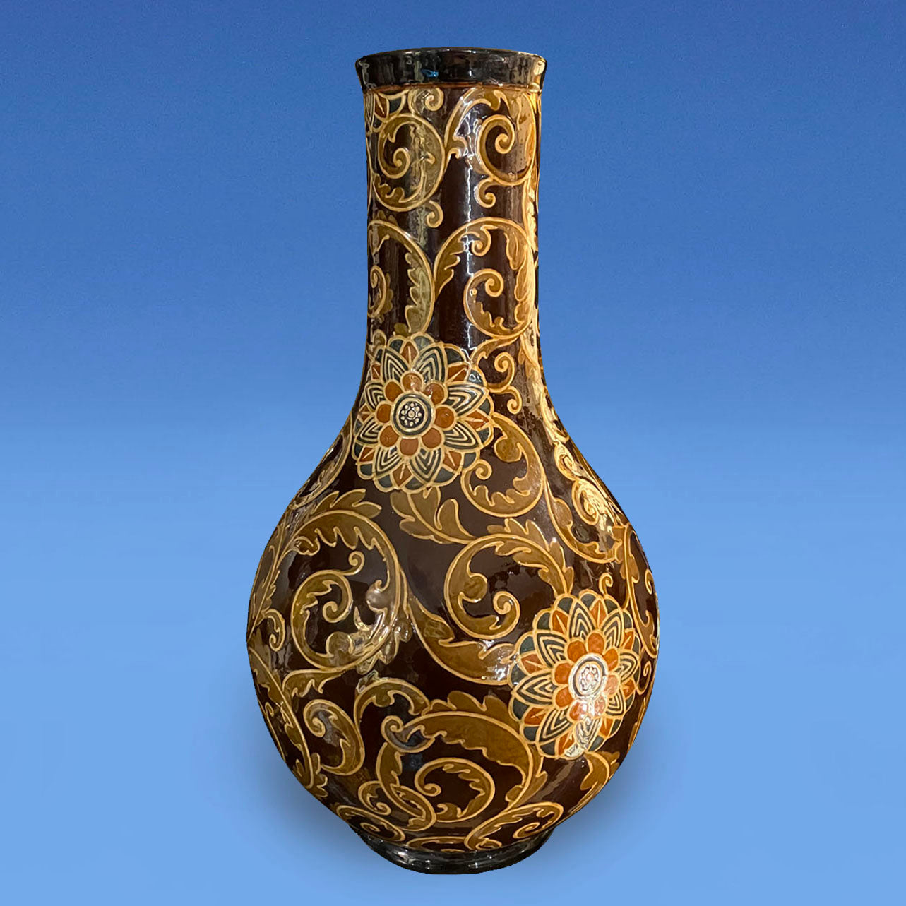 Rare Large Wedgwood Marsden Ware Bottle Vase c.1880