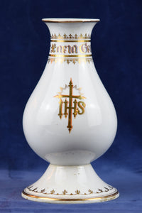 French Porcelain Altar Vase c.1850 In the style of A.W.N. Pugin