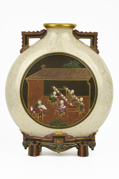 Royal Worcester 'Japan' Moon Flask c.1875 designed by James Hadley